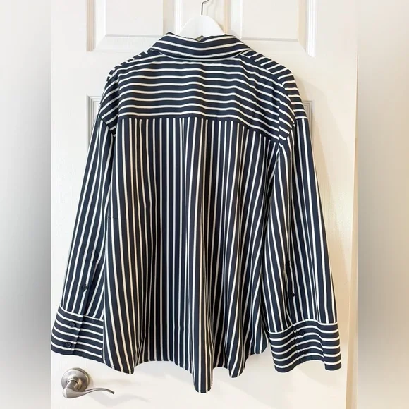 H&M Black and White Striped Button Down Shirt - Picture 2 of 8